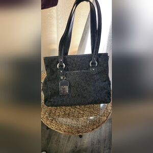 Anne Klein Elegant Black Tote Bag Large